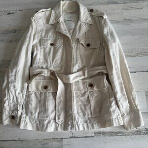 BANANA REPUBLIC BR/HTG-SF78 Heritage Safari Jacket Transition Cream Small